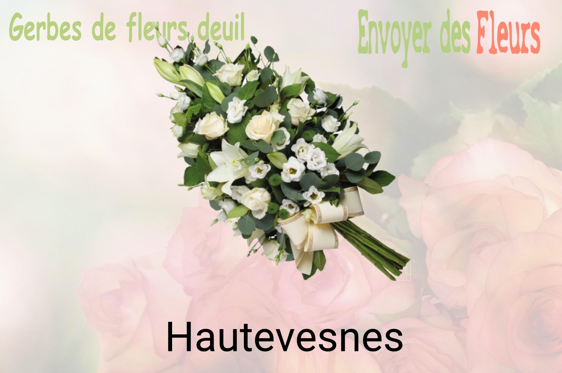 Gerbe de fleurs de deuil livrée à Hautevesnes